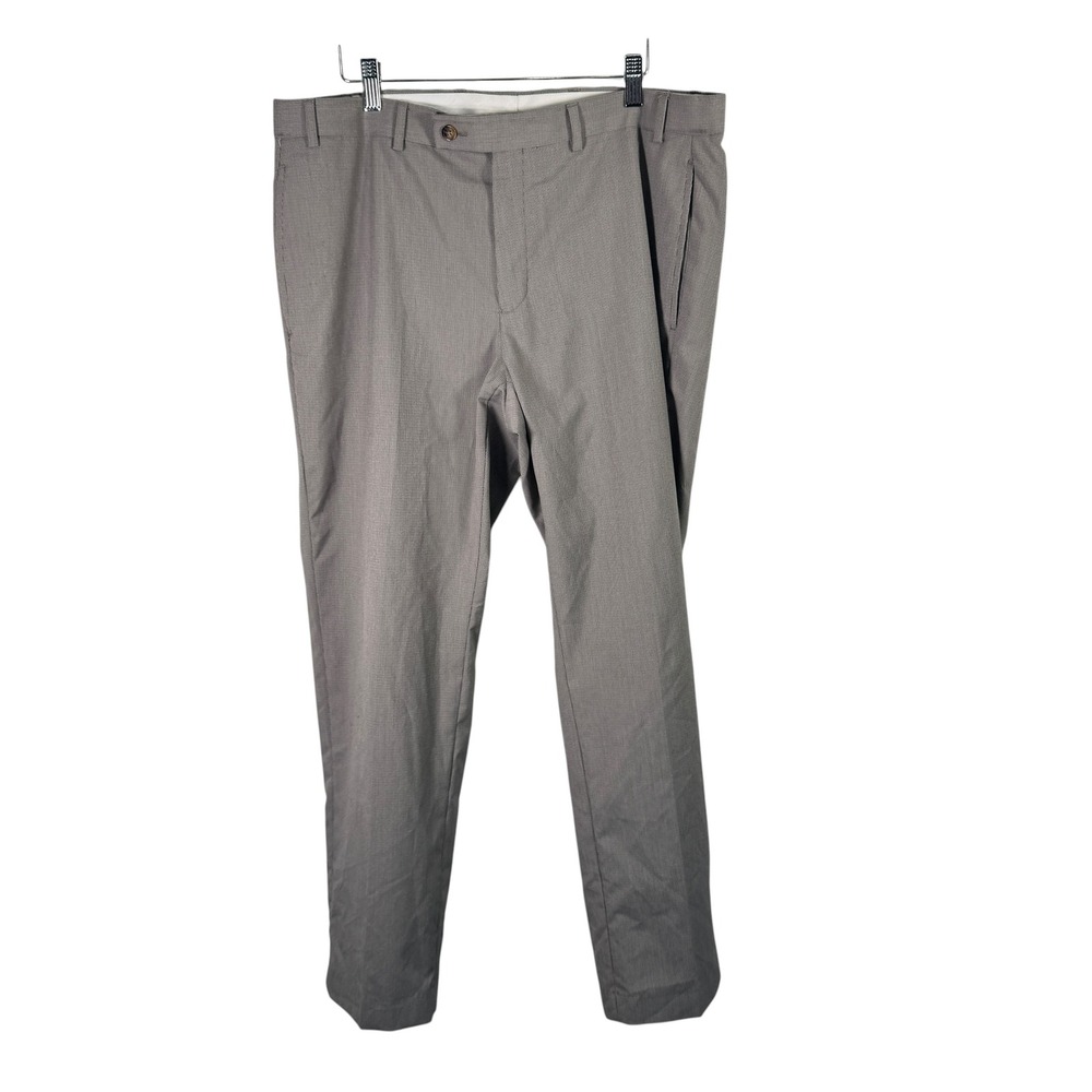 Lauren Ralph Lauren Dress Pants Trousers Grey Micro Check Office Mens 36W x 30L - Picture 2 of 10